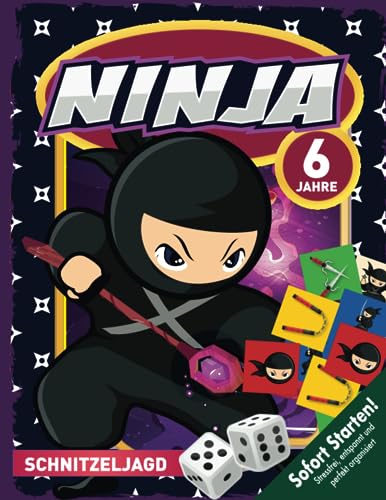 Ninja Abenteuer Schatzsuche Kindergeburtstag ab 6 Jahren: Ihr seid die neue Ninja-Generation mit einer Mission: Das 4-Elemente-Armband finden & den Bösewicht besiegen. (Bravo Schatzsuche) von Independently published