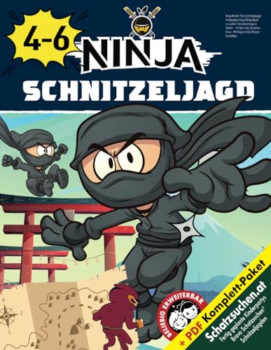 Ninja Kinder Party Schnitzeljagd Kindergeburtstag (Ninja Spiel) 4-6 Jahre: Schattenninjas in Gefahr - Im Bann des Schatten-Virus - Mit Gegenmittel-Rezept herstellen. (Bravo Schatzsuche)