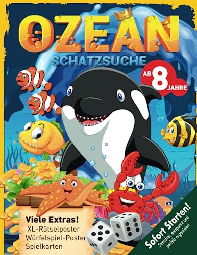 Ozean Meerestiere Schatzsuche Unterwasserwelt-Kindergeburtstag ab 8 Jahren: Taucht ein in die Tiefen des Ozeans und erlebt eine spannende ... (Papierschmuck). (Bravo Schatzsuche)