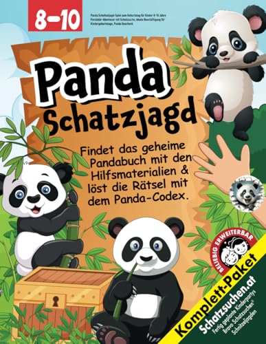 Panda Schnitzeljagd-Spiel zum Geburtstag für Kinder 8-10 Jahre: Pandabär-Abenteuer mit Schatzsuche, ideale Beschäftigung für Kindergeburtstage, Panda Geschenk (Bravo Schatzsuche)