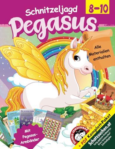 Pegasus Schnitzeljagd Geburtstag/Kindergeburtstag Party 8-10 Jahre: Die Legende von Pegasus und dem verlorenen Schatz – mit Armbändern & allen benötigten Materialien (Bravo Schatzsuche)
