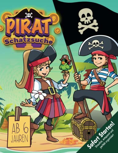 Piraten Schatzsuche Kindergeburtstag ab 6 Jahren: Piratenspiel mit Bastelanleitungen, Piratenausweis, Medaillen, lustigen Rätseln und spannenden Spielen. Sofort startklar! Piraten Schatzsuche Kindergeburtstag ab 6 Jahren: Piratenspiel mit Bastelanleitungen, Piratenausweis, Medaillen, lustigen Rätseln und spannenden Spielen. Sofort startklar!