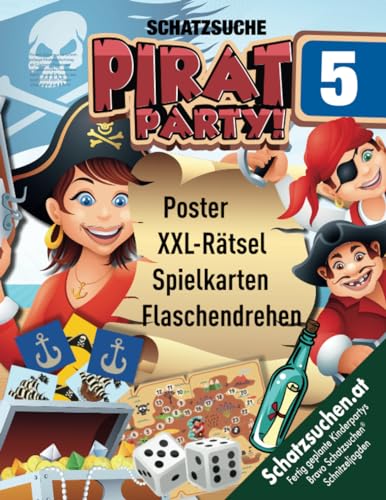 Piraten Schatzsuche Schnitzeljagd Kindergeburtstag ab 5 Jahren: Findet das geheimnisvolle Piratenarmband (Papierschmuck), das euch direkt zum Piratenschatz führt. Los geht‘s! (Bravo Schatzsuche)
