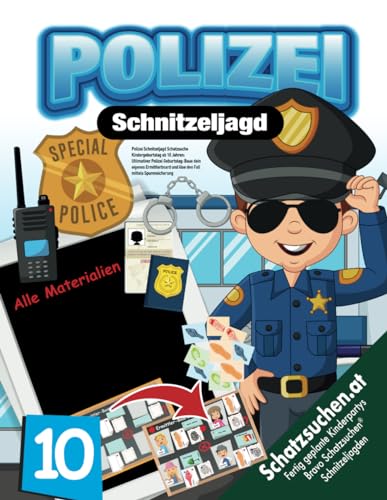 Polizei Schnitzeljagd Schatzsuche Kindergeburtstag ab 10 Jahren: Ultimativer Polizei Geburtstag: Baue dein eigenes Ermittlerboard und löse den Fall mittels Spurensicherung (Bravo Schatzsuche)