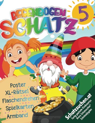 Regenbogen Schatzsuche Kindergeburtstag Spiele Unterhaltung ab 5 Jahren: Schnitzeljagd im Regenbogenland - Findet mit dem magischen Armband den Regenbogenschatz (Bravo Schatzsuche)