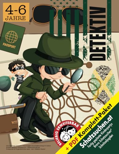 Schnitzeljagd Detektiv / Geheimagent Kindergeburtstag 4-6 Jahre: Kreativ geplante Schatzsuche - Fallermittlung mit Fußspuren & Fingerabdrücke lesen - inkl. Detektiv-Hacks! (Bravo Schatzsuche)