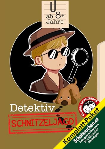 Schnitzeljagd Detektiv Kindergeburtstag ab 8 Jahre (Grundschüler): Schatzsuche mit Fallermittlungsposter - Fußspuren & Fingerabdrücke lesen - inkl. Detektiv-Hacks! Kreativ geplant. von Lucid Page Media