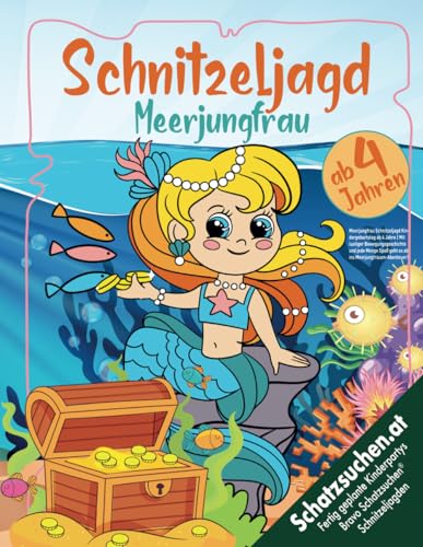 Meerjungfrau Schnitzeljagd Kindergeburtstag ab 4 Jahre: Mit lustiger Bewegungsgeschichte und jede Menge Spaß geht es ab ins Meerjungfrauen-Abenteuer! Meerjungfrau Schnitzeljagd Kindergeburtstag ab 4 Jahre: Mit lustiger Bewegungsgeschichte und jede Menge Spaß geht es ab ins Meerjungfrauen-Abenteuer!