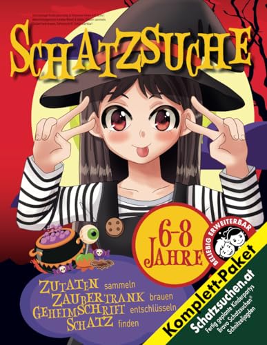 Schnitzeljagd Kindergeburtstag & Halloween Hexen 6-8 Jahre: Abwechslungsreiche kreative Rätsel & Spiele. Zutaten sammeln, Zaubertrank brauen, Geheimschrift. Sofort startklar! (Bravo Schatzsuche)