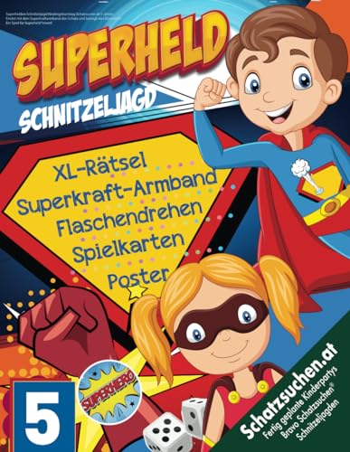 Superhelden Schnitzeljagd Kindergeburtstag Schatzsuche ab 5 Jahren: Findet mit dem Superkraftarmband den Schatz und besiegt den Bösewicht - Ein Spiel für Superheld*innen! (Bravo Schatzsuche)