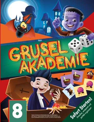 Vampir Schatzsuche Kindergeburtstag / Halloweenparty ab 8 Jahren: Vampir Damon und seine Freunde sind bereit für die Gruselakademie! Bist du es auch? mit Elite-Gruselarmband (Bravo Schatzsuche)
