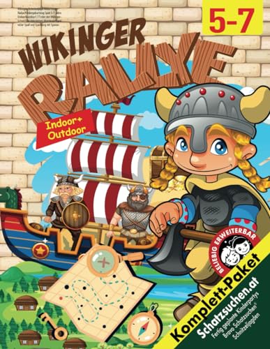 Wikinger-Schnitzeljagd-Geburtstags-Rallye/Kindergeburtstag Spiel 5-7 Jahre (indoor&outdoor): Findet den Wikinger-Schatz! Ein interaktives ... und Spannung mit Spielen. (Bravo Schatzsuche)