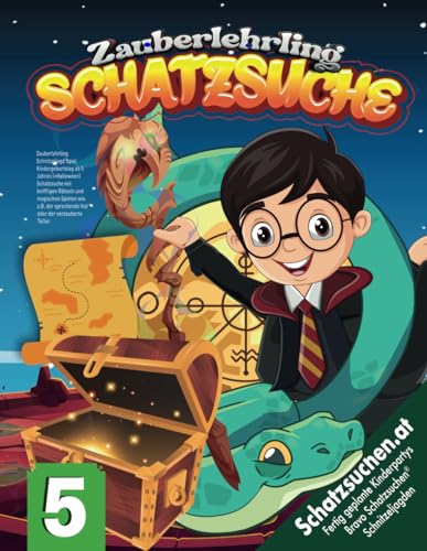 Zauberlehrling Schnitzeljagd Spiel Kindergeburtstag ab 5 Jahren (+Halloween): Schatzsuche mit kniffligen Rätseln und magischen Spielen wie z.B. der ... der verzauberte Teller. (Bravo Schatzsuche)
