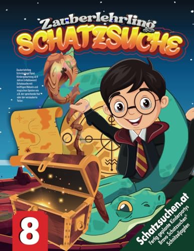 Zauberlehrling Schnitzeljagd Spiel Kindergeburtstag ab 8 Jahren (+Halloween): Schatzsuche mit kniffligen Rätseln und magischen Spielen wie z.B. der ... der verzauberte Teller. (Bravo Schatzsuche)