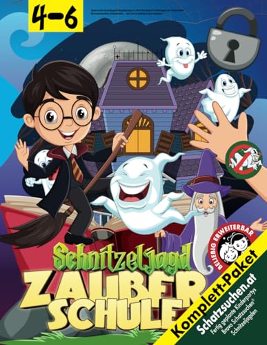 Zauberschule Schnitzeljagd Kindergeburtstag 4-6 Jahre (Gruselparty: Geisterjagd in der Zauberschule! Mit magischen Buch, Schlüsselcode,...- alles was ... im Buch enthalten. (Bravo Schatzsuche)