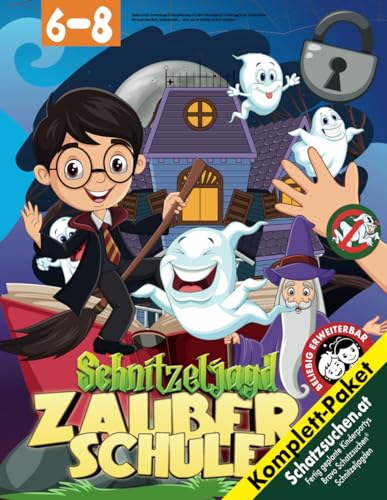 Zauberschule Schnitzeljagd Kindergeburtstag 6-8 Jahre (Gruselparty): Geisterjagd in der Zauberschule! Mit magischen Buch, Schlüsselcode,...- alles was ... im Buch enthalten. (Bravo Schatzsuche)