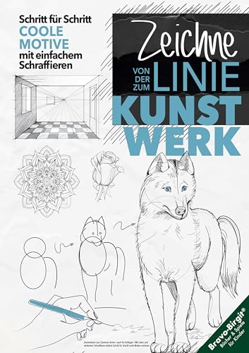 Zeichenbuch zum Zeichnen lernen, auch für Anfänger: Mit Linien und einfachem Schraffieren einfach Schritt für Schritt coole Motive zeichnen Zeichenbuch zum Zeichnen lernen, auch für Anfänger: Mit Linien und einfachem Schraffieren einfach Schritt für Schritt coole Motive zeichnen von Lucid Page Media