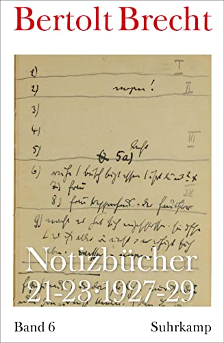 Notizbücher 21-23: Band 6: 1927-29 Notizbücher 21-23: Band 6: 1927-29