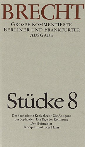 Werke. Große kommentierte Berliner und Frankfurter Ausgabe.: Stücke 8: Große kommentierte Berliner und Frankfurter Ausgabe, Band 8