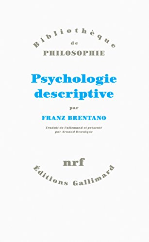 Psychologie descriptive Psychologie descriptive von GALLIMARD