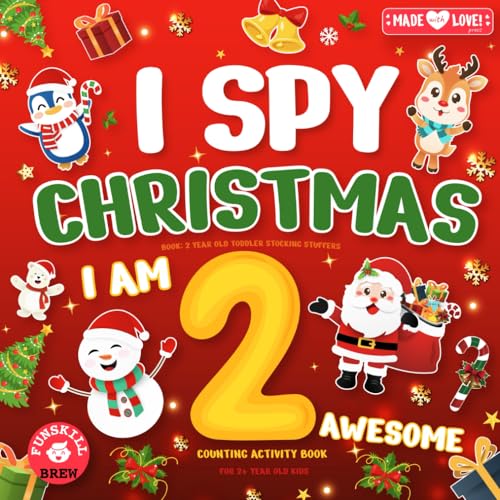I Spy Christmas Book: 2 year old toddler stocking stuffers: I am 2 Awesome | Counting Activity Book for 2+ year old kids (I spy books for kids 2-4) von Independently published