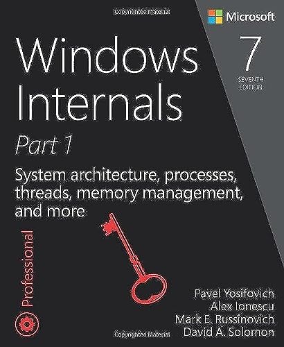 Windows Internals, Part 1: System architecture, processes, threads, memory management, and more (Developer Reference)