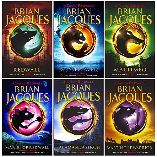 Redwall Book Series 1 to 6 Books Collection Set By Brian Jacques (Redwall, Mossflower, Mattimeo, Mariel Of Redwall, Salamandastron, Martin the Warrior)