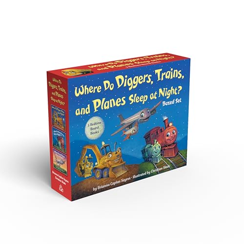 Where Do Diggers, Trains, and Planes Sleep at Night? Board Book Boxed Set (Where Do...Series) von Random House Books for Young Readers