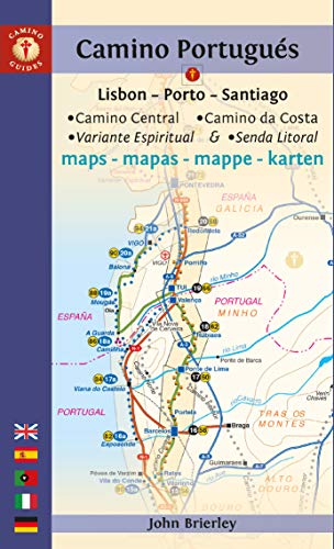 Camino Portugués Maps: Lisbon - Porto - Santiago / Camino Central, Camino De La Costa, Variente Espiritual & Senda Litoral (Camino Guides)