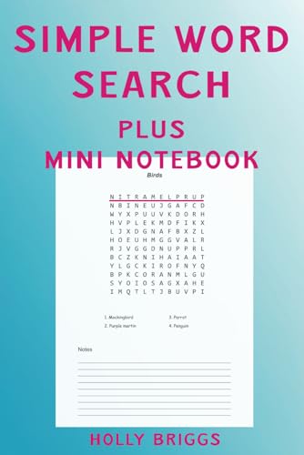 Simple word search plus mini notebook von Independently published