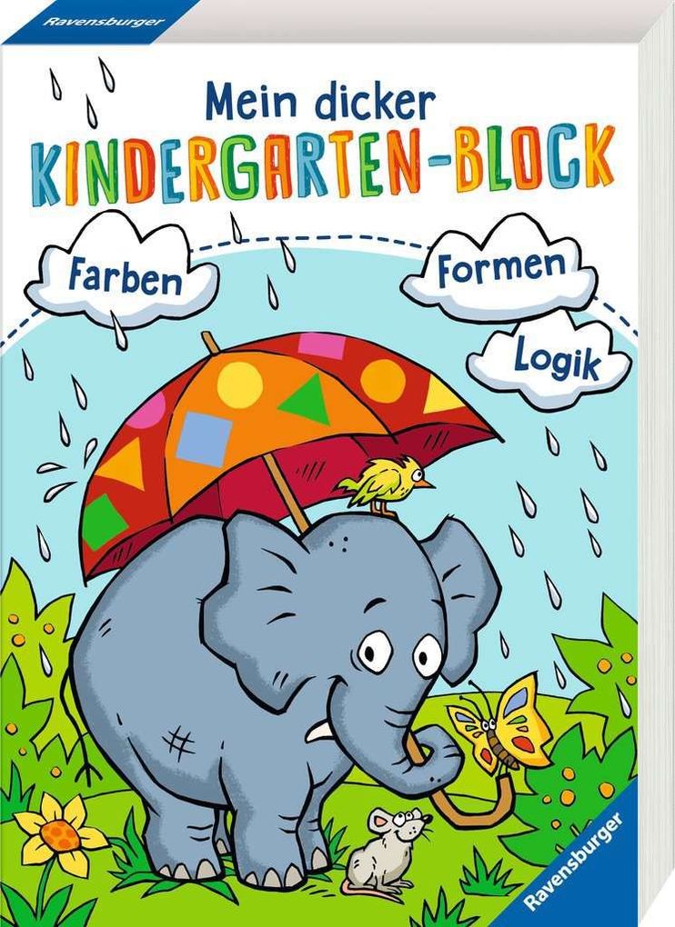 Ravensburger Mein Kindergarten-Block - Farben Formen Logik- Rätselspaß für Kindergartenkinder ab 5 Jahren - Förderung von Logik Aufmerksamkeit und Ausdauer von Ravensburger Verlag