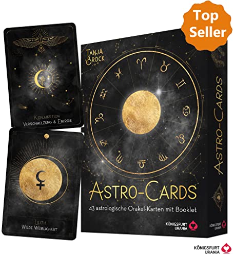 Astro-Cards: 43 astrologische Orakel-Karten mit Booklet in hochwertiger Stülpdeckelschachtel von Königsfurt-Urania