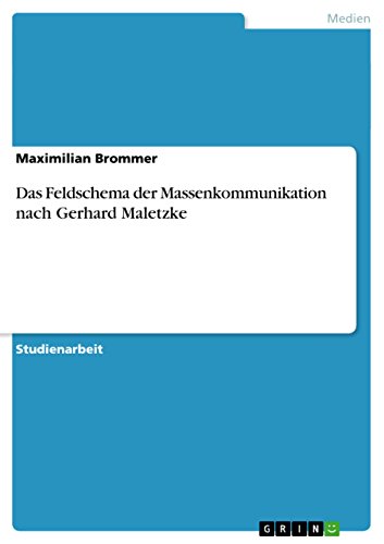 Das Feldschema der Massenkommunikation nach Gerhard Maletzke