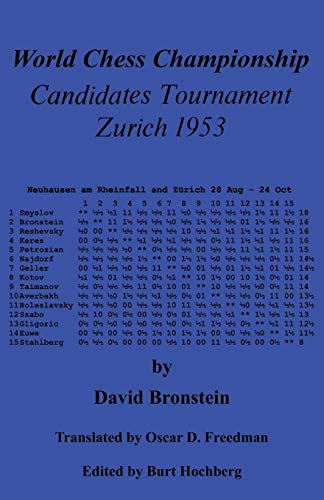 World Chess Championship Candidates Tournament Zurich 1953