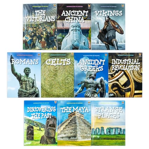Children Introduction to History for Beginners (series 1) 10 Book Collection set: (Ancient China, Ancient Greek, Industrial Revolution, Celts, ... Strange Places, The Victorians, Vikings) von Fox Eye Publishing