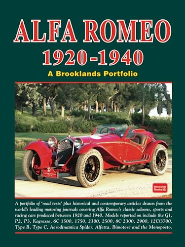Alfa Romeo 1920-1940 A Brooklands Portfolio: Road Test Book