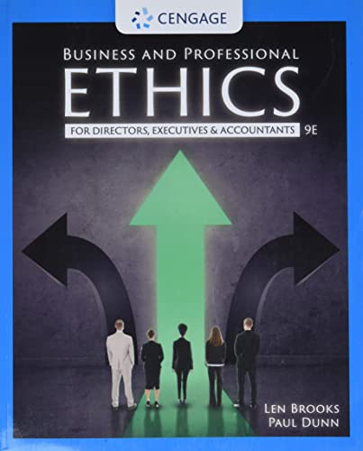 Business and Professional Ethics: For Directors, Executives & Accountants von Cengage Learning