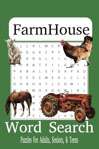 Farmhouse Word Search Puzzle Book: Word Searches with Easy to Read Print about Farming, Tools, Animals, and More | 6x9 inches, 80 pages | 40+ Puzzles... Gift for Vacations, Holidays, and Free Times von Independently published