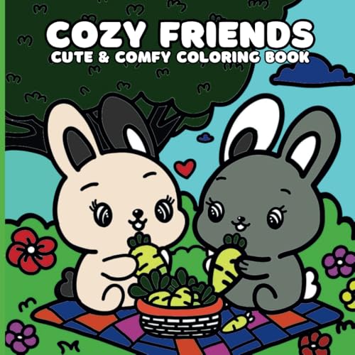 Cozy Friends Coloring Book for Teens and Adults: 50 Cute & Comfy Pages To Color In