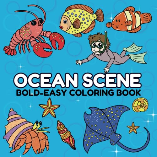 Ocean Scene , Bold - Easy Coloring Book: 50 Beautiful Design Pages for Adults and Kids Feature Relaxation and Stress Relief Ocean Scene , Bold - Easy Coloring Book: 50 Beautiful Design Pages for Adults and Kids Feature Relaxation and Stress Relief von Independently published