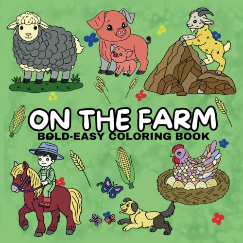 On The Farm Bold-Easy Coloring Book: 50 Hand-Drawing Design Pages for Adults and Kids Feature Relaxation , Fun , Stress Relief On The Farm Bold-Easy Coloring Book: 50 Hand-Drawing Design Pages for Adults and Kids Feature Relaxation , Fun , Stress Relief von Independently published