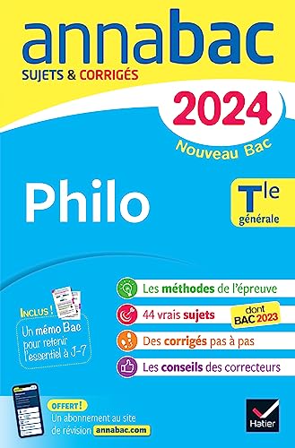 Annales du bac Annabac 2024 -: Philo Tle generale von Editions Hatier
