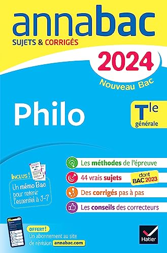 Annales du bac Annabac 2024 -: Philo Tle generale