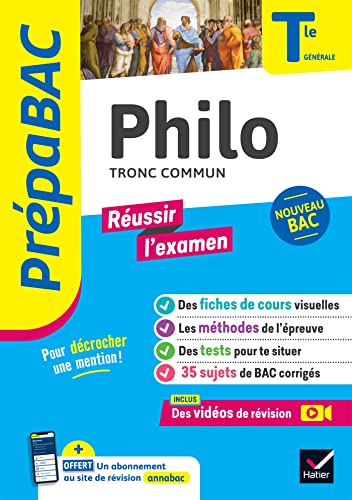 Prépabac Réussir l'examen - Philo Tle générale - Bac 2025: fiches de révision, sujets de bac corrigés & vidéos