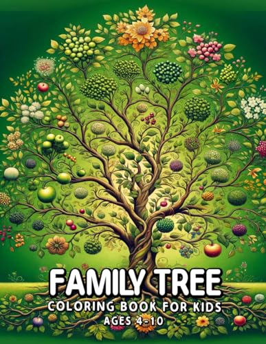 Vintage Family Trees Funny Coloring Book, Ideal Gift for Kids, Ages 4-10, Perfect for Birthdays and Holidays, Relaxing Activities. von Independently published