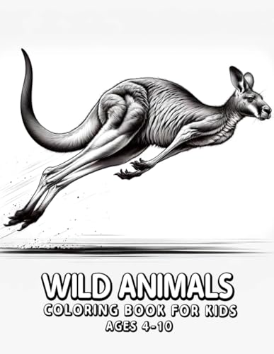 Wild Animals Illustrations for Family Fun, 8.5" x 11" size, Children's Coloring Books, Perfect for Family Bonding and Creative Fun