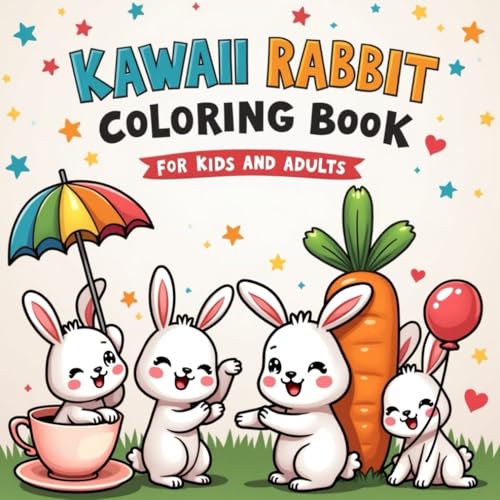 Kawaii Rabbit Coloring Book For Kids & Adults: A Fun and Relaxing Journey into the World of Cute Bunnies for Stress Relief and Creativity: Adorable ... Perfect for Relaxation, Mindfulness, and Fun! Kawaii Rabbit Coloring Book For Kids & Adults: A Fun and Relaxing Journey into the World of Cute Bunnies for Stress Relief and Creativity: Adorable ... Perfect for Relaxation, Mindfulness, and Fun! von Independently published