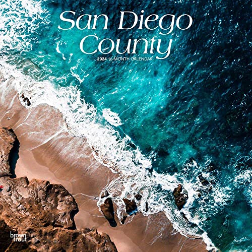 San Diego County | 2024 12 x 24 Inch Monthly Square Wall Calendar | BrownTrout | USA United States of America California Pacific West Coast