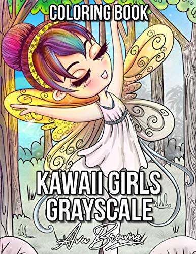 Kawaii Girls Grayscale: Kawaii Coloring Book For Adults With Cute Chibi Girls For Stress Relief and Relaxation Kawaii Girls Grayscale: Kawaii Coloring Book For Adults With Cute Chibi Girls For Stress Relief and Relaxation von Independently published