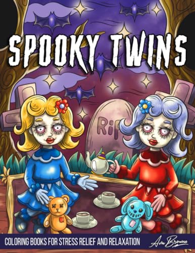 Spooky Twins Coloring Book: A Frightfully Cute Halloween Coloring Book for Adults and Kids Spooky Twins Coloring Book: A Frightfully Cute Halloween Coloring Book for Adults and Kids